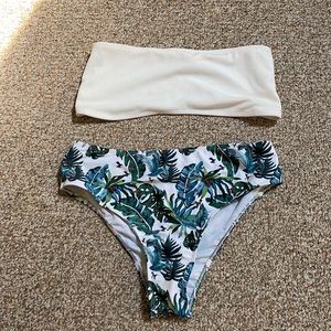 Shein high waisted bandeu bikini